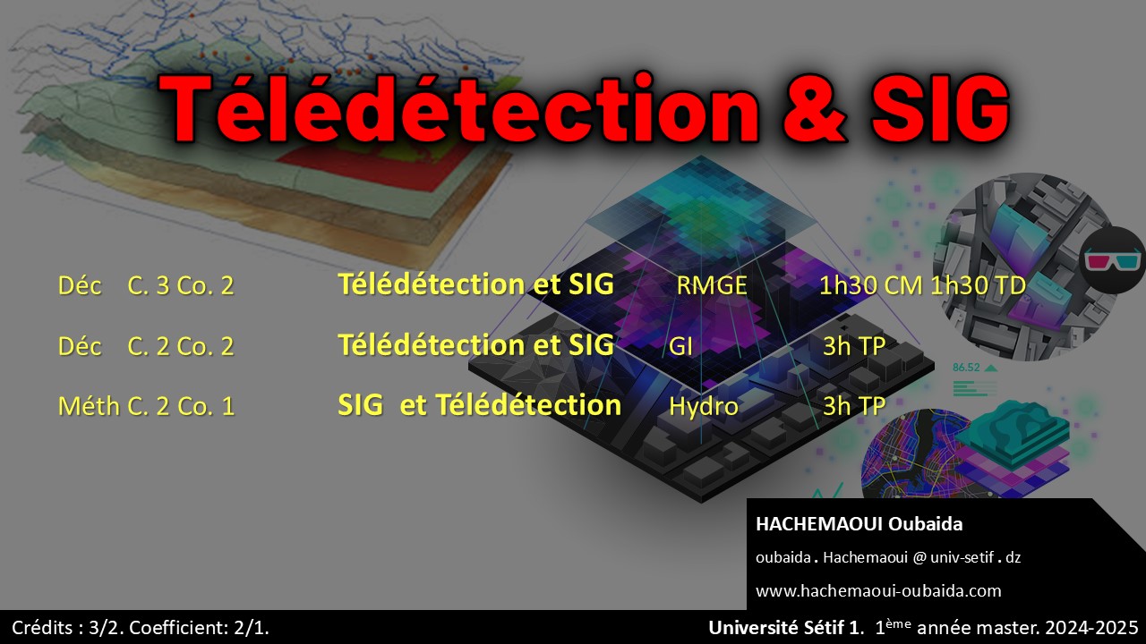 SIG et Télédétection Hydro